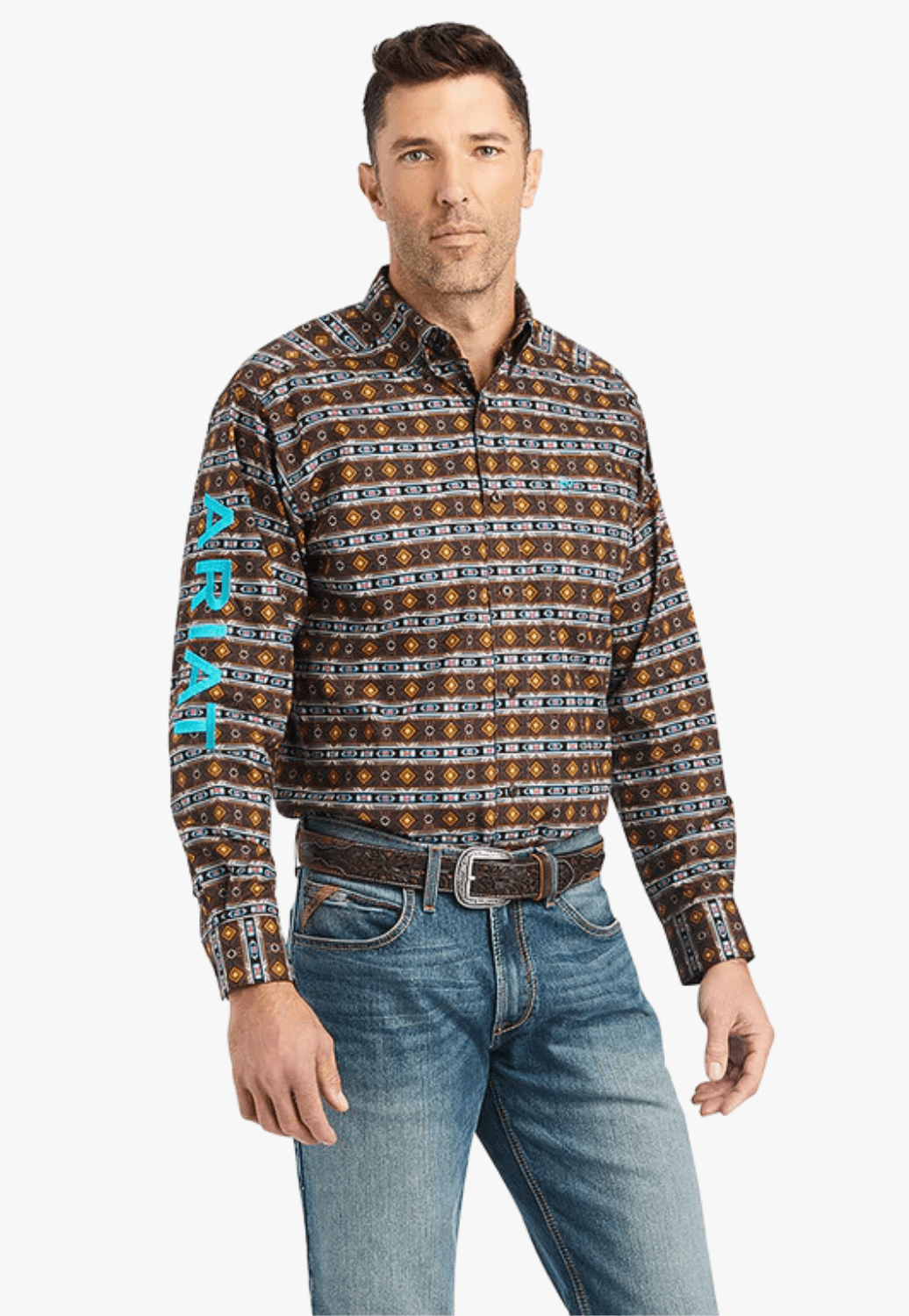 Ariat CLOTHING-Mens Long Sleeve Shirts Ariat Mens Team Cashton Classic Long Sleeve Shirt