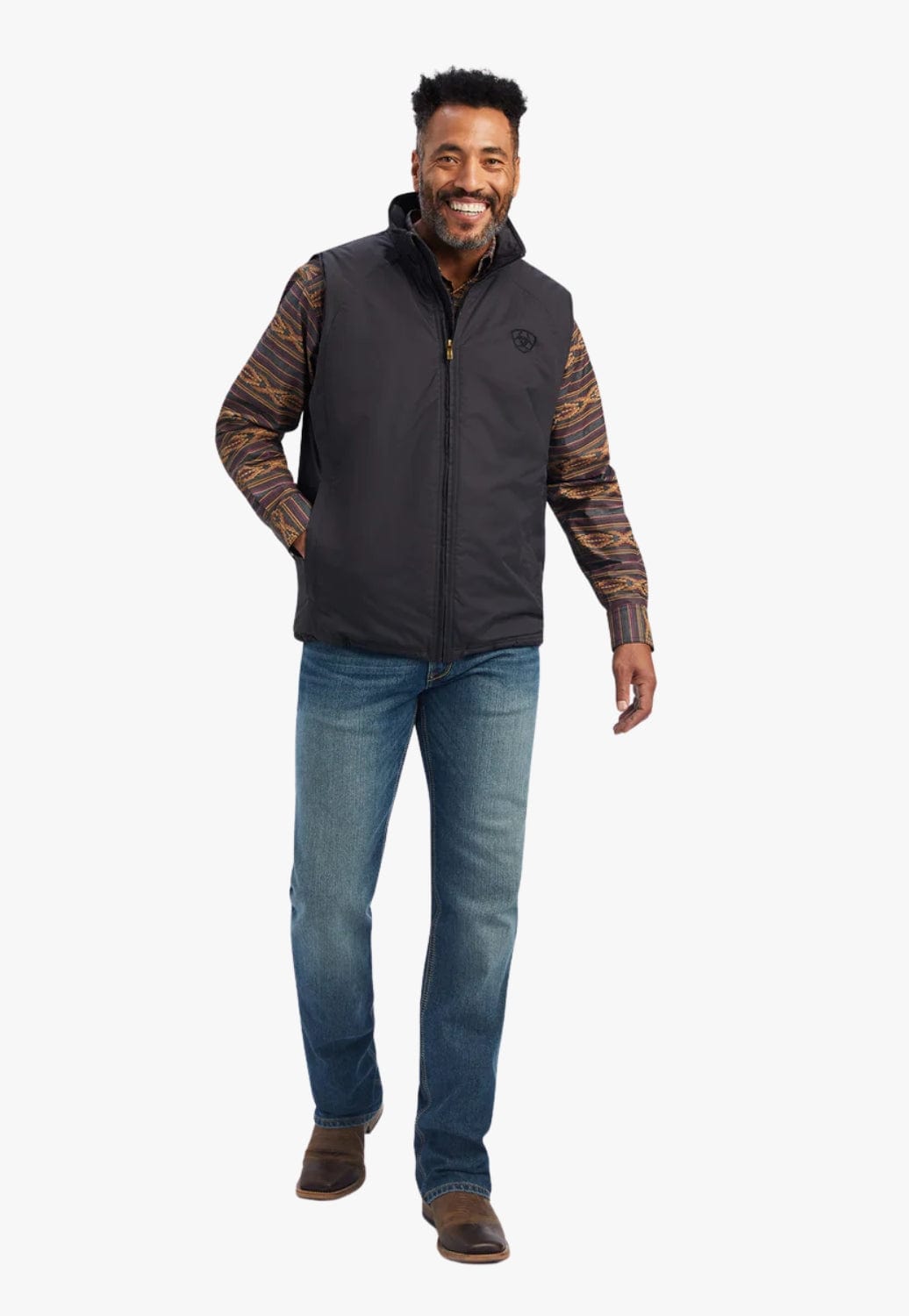 Ariat CLOTHING-Mens Vests Ariat Mens Team Logo Insulated Vest