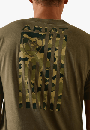 Ariat CLOTHING-MensT-Shirts Ariat Mens Tonal Camo Flag T-Shirt