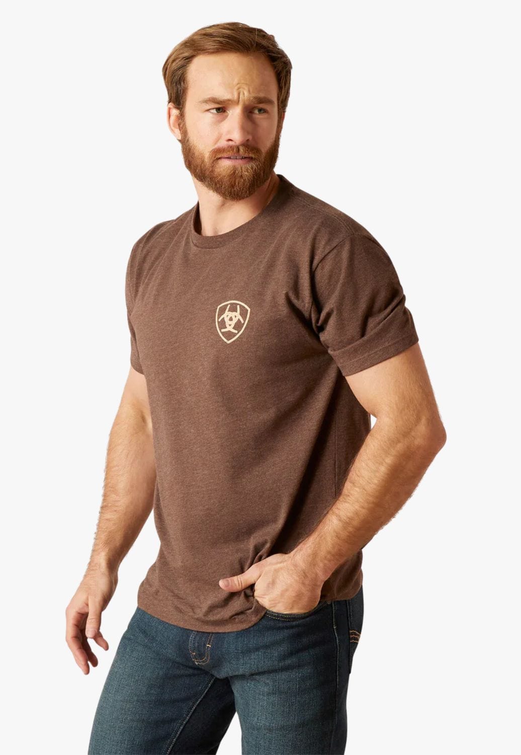 Ariat CLOTHING-MensT-Shirts Ariat Mens Western Wheat T-Shirt