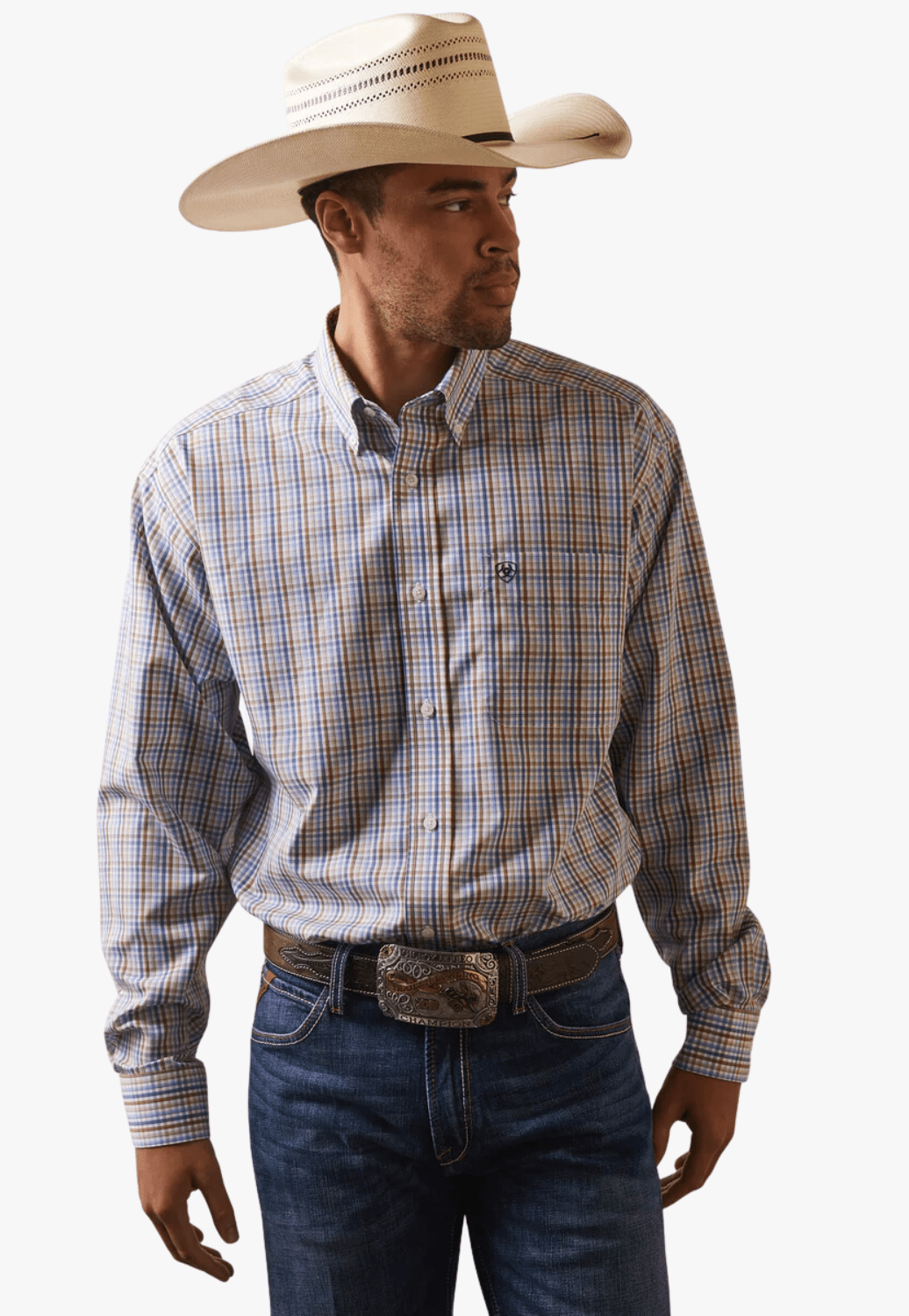 Ariat CLOTHING-Mens Long Sleeve Shirts Ariat Mens Wrinkle Free Arther Classic Long Sleeve Shirt