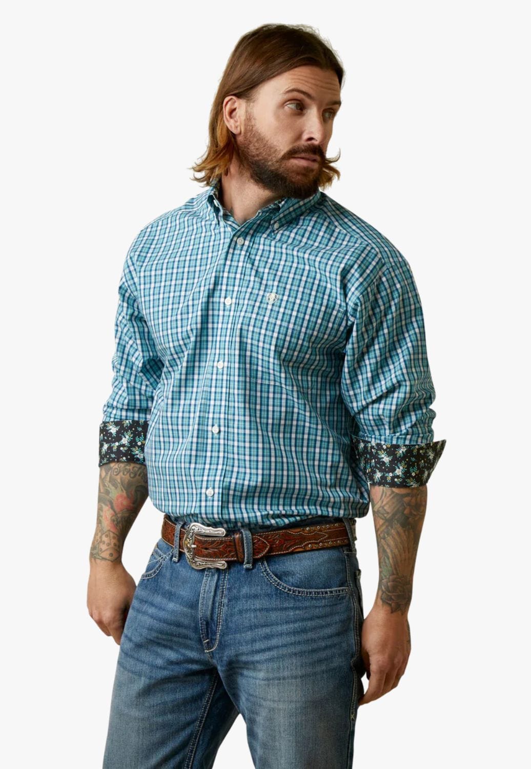 Ariat CLOTHING-Mens Long Sleeve Shirts Ariat Mens Wrinkle Free Cayden Classic Long Sleeve Shirt