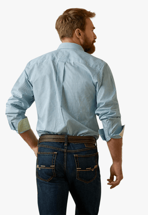 Ariat CLOTHING-Mens Long Sleeve Shirts Ariat Mens Wrinkle Free Colton Fitted Long Sleeve Shirt