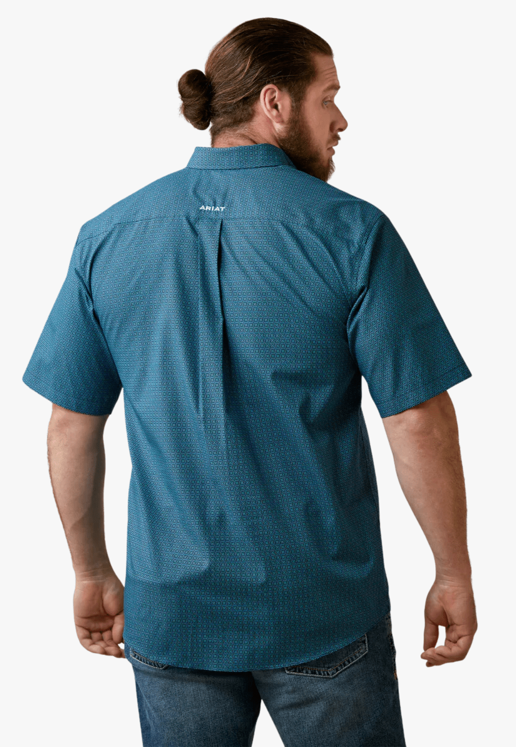 Ariat CLOTHING-Mens Short Sleeve Shirts Ariat Mens Wrinkle Free Eli Classic Short Sleeve Shirt