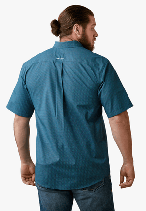 Ariat CLOTHING-Mens Short Sleeve Shirts Ariat Mens Wrinkle Free Eli Classic Short Sleeve Shirt
