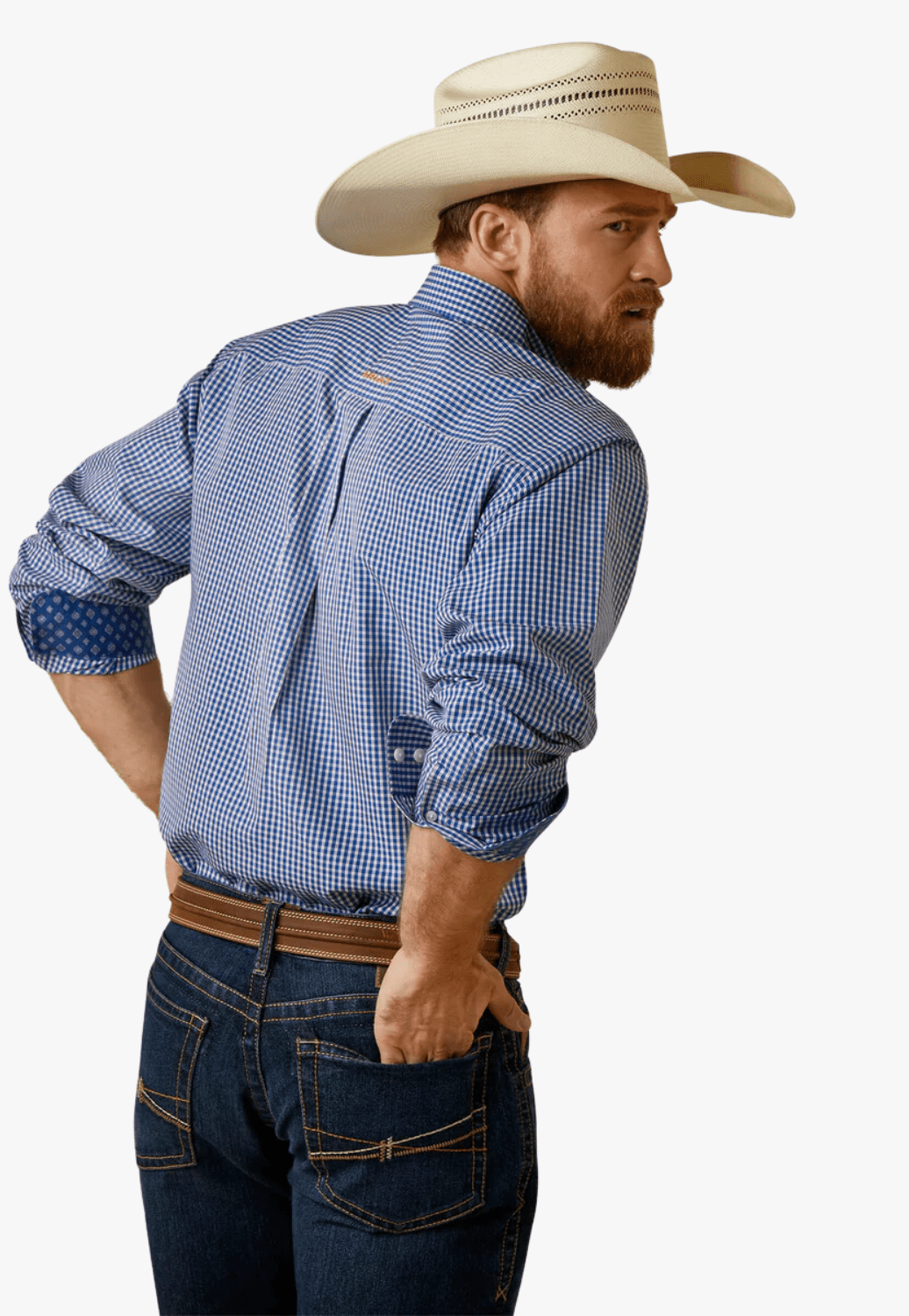 Ariat CLOTHING-Mens Long Sleeve Shirts Ariat Mens Wrinkle Free Finlay Classic Long Sleeve Shirt
