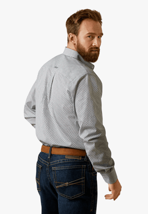 Ariat CLOTHING-Mens Long Sleeve Shirts Ariat Mens Wrinkle Free Flynt Fitted Long Sleeve Shirt