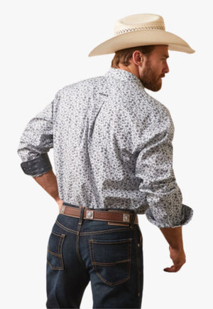 Ariat CLOTHING-Mens Long Sleeve Shirts Ariat Mens Wrinkle Free Fortune Classic Long Sleeve Shirt