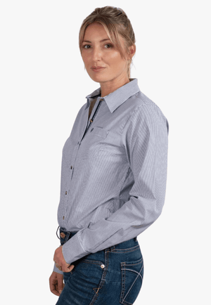 Ariat CLOTHING-Womens Long Sleeve Shirts Ariat Womens Kirby Stripe Long Sleeve Shirt