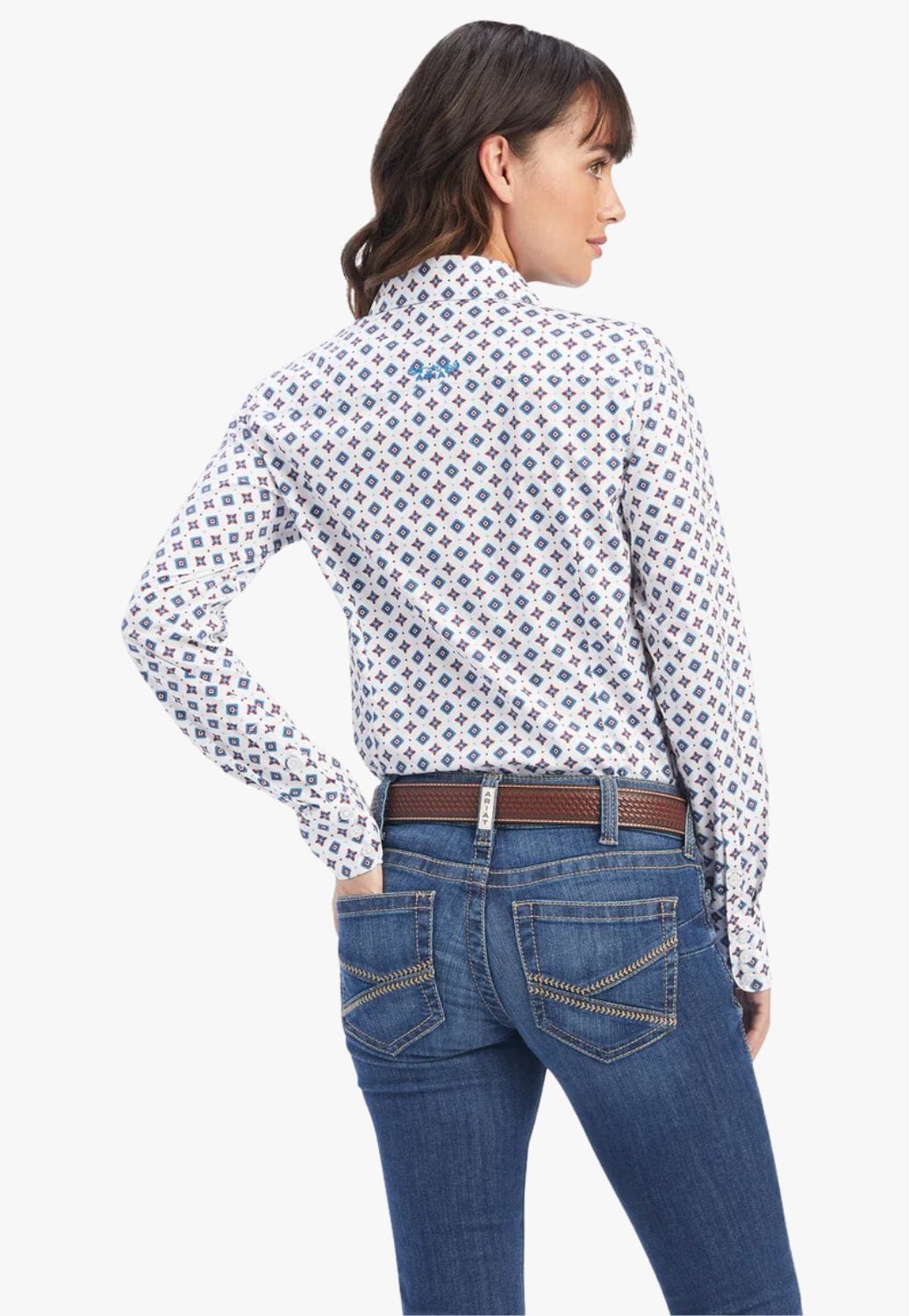 Ariat CLOTHING-Womens Long Sleeve Shirts Ariat Womens Kirby Township Strech Long Sleeve Shirt