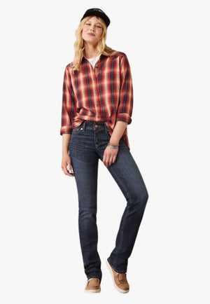 Ariat CLOTHING-Womens Jeans Ariat Womens REAL Aubree Perfect Rise Straight Leg Jean