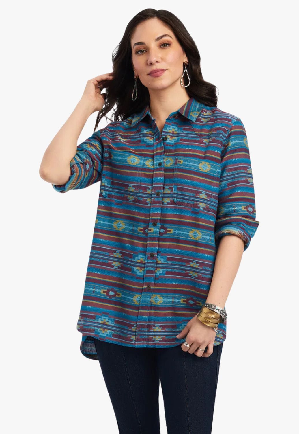 Ariat CLOTHING-Womens Long Sleeve Shirts Ariat Womens REAL Bille Rae Long Sleeve Shirt