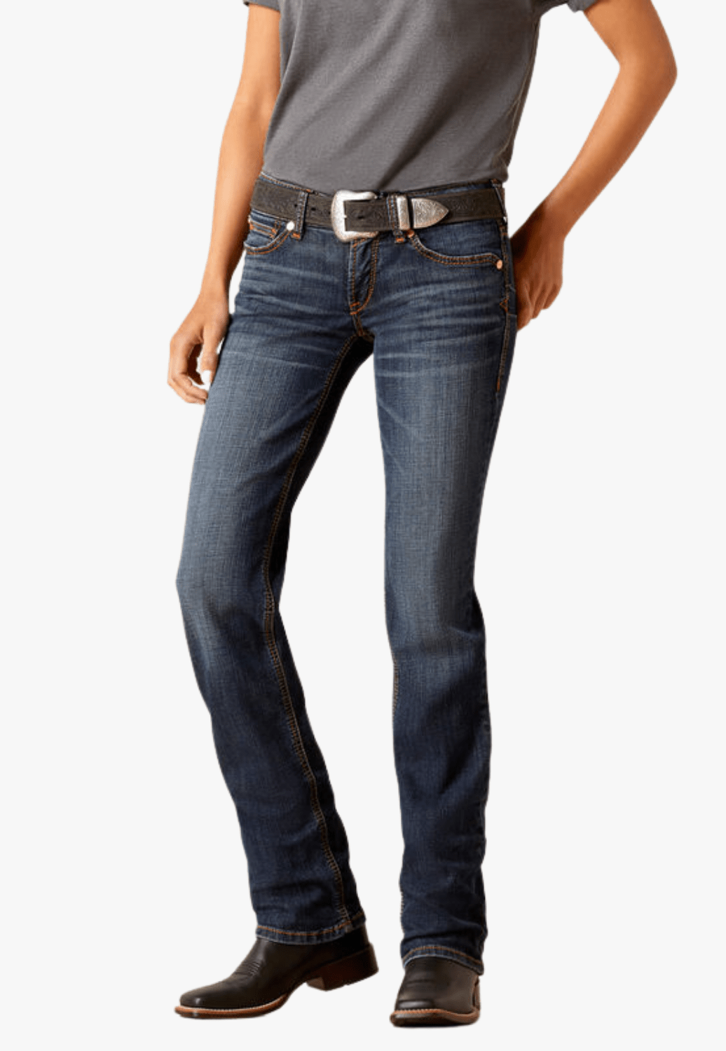 Ariat CLOTHING-Womens Jeans Ariat Womens REAL Charley Low Rise Straight Leg Jean