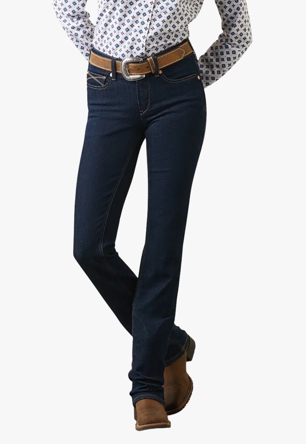 Ariat CLOTHING-Womens Jeans Ariat Womens REAL Ella Perfect Rise Straight Leg Jean