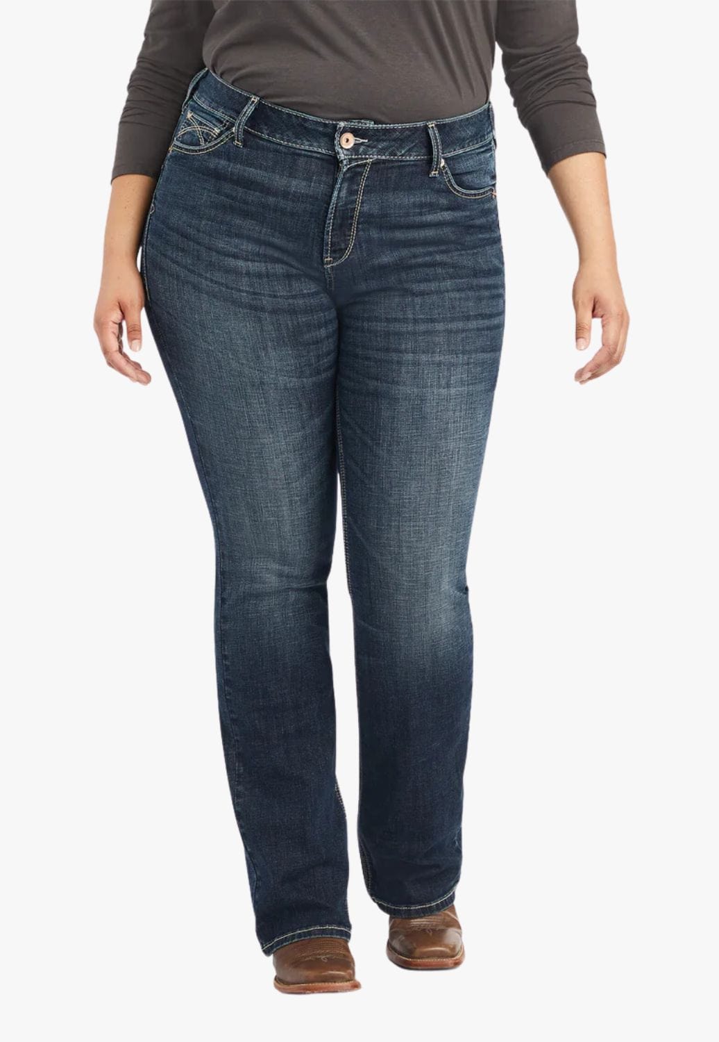 Ariat CLOTHING-Womens Jeans Ariat Womens REAL Estella Perfect Rise Boot Cut Jean
