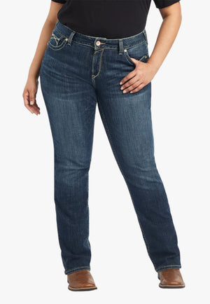 Ariat CLOTHING-Womens Jeans Ariat Womens REAL Freesia Mid Rise Straight Leg Jean