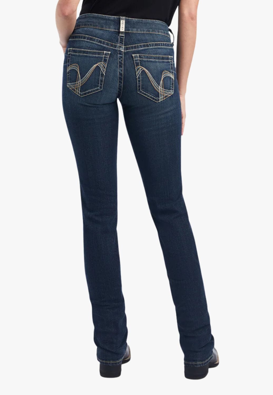 Ariat CLOTHING-Womens Jeans Ariat Womens REAL Freesia Mid Rise Straight Leg Jean