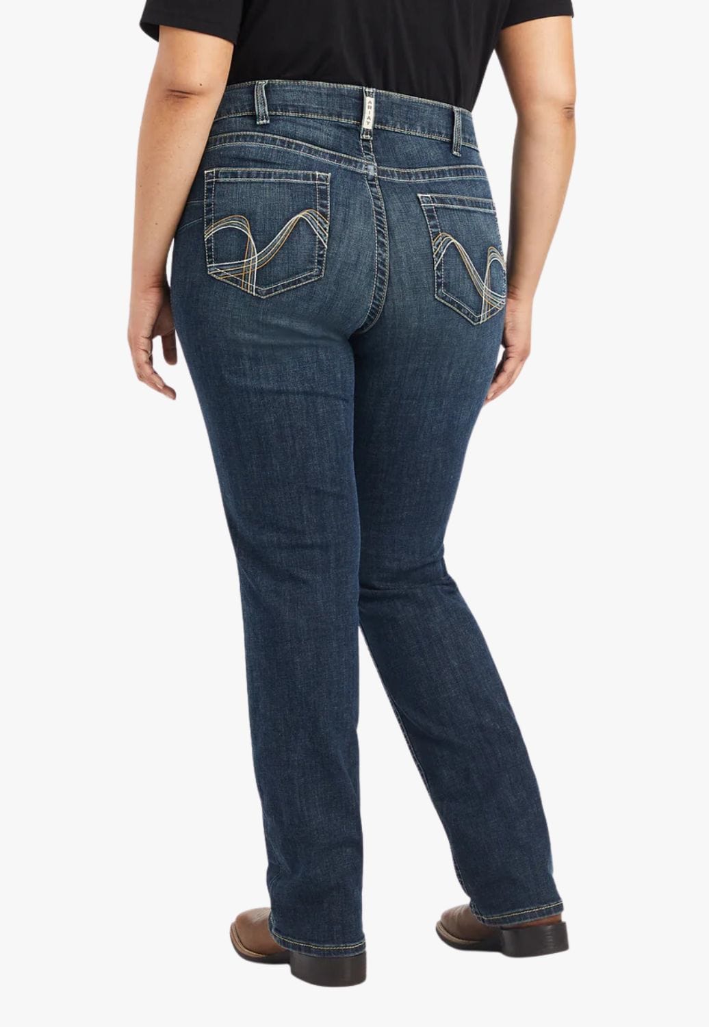 Ariat CLOTHING-Womens Jeans Ariat Womens REAL Freesia Mid Rise Straight Leg Jean