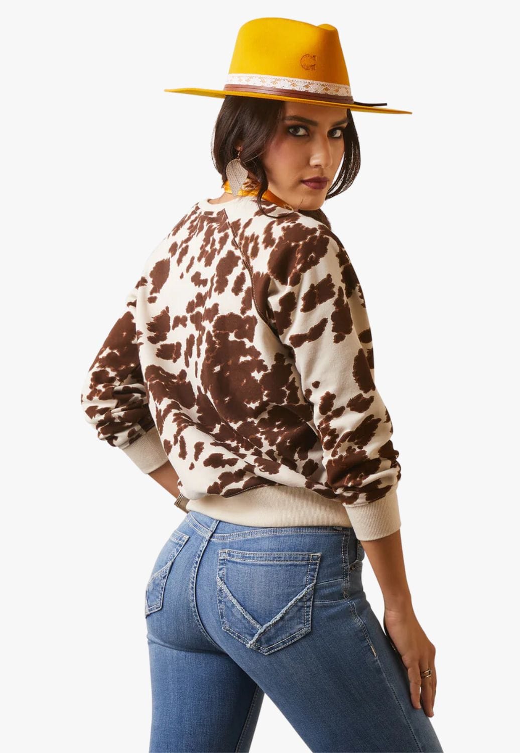 Ariat CLOTHING-Womens Pullovers Ariat Womens REAL Hide Crew Sweatshirt