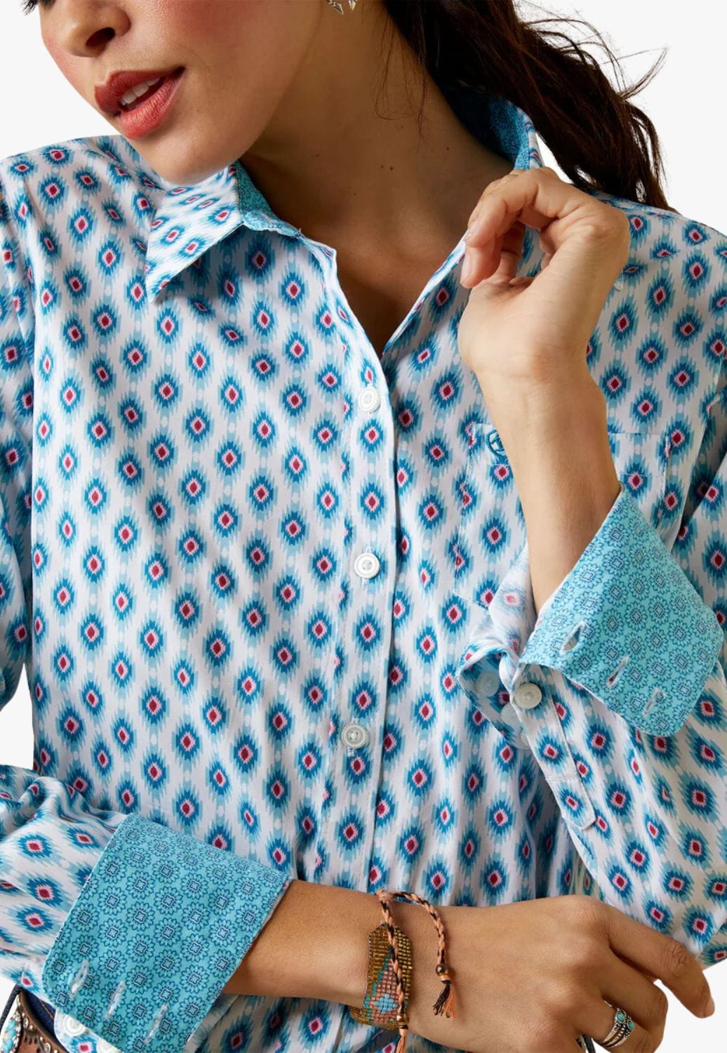 Ariat CLOTHING-Womens Long Sleeve Shirts Ariat Womens REAL Kirby Stretch Long Sleeve Shirt
