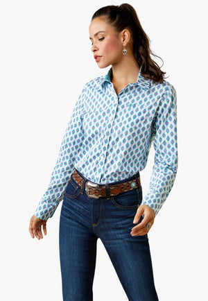 Ariat CLOTHING-Womens Long Sleeve Shirts Ariat Womens REAL Kirby Stretch Long Sleeve Shirt
