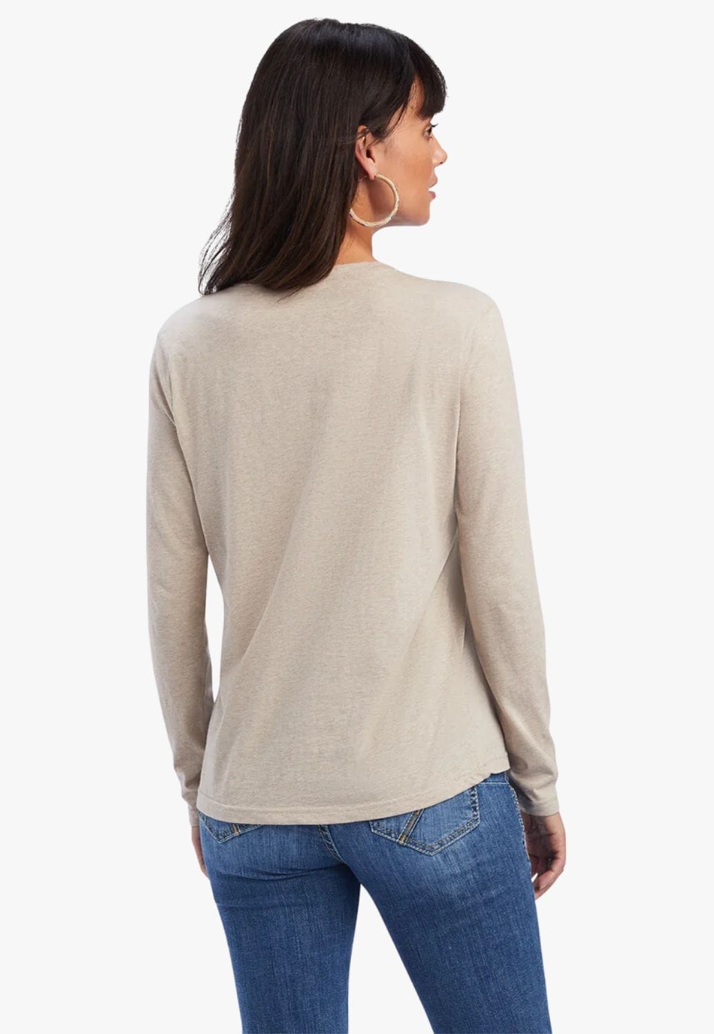 Ariat CLOTHING-Womens Long Sleeve Shirts Ariat Womens REAL Logo Relaxed Long Sleeve Shirt