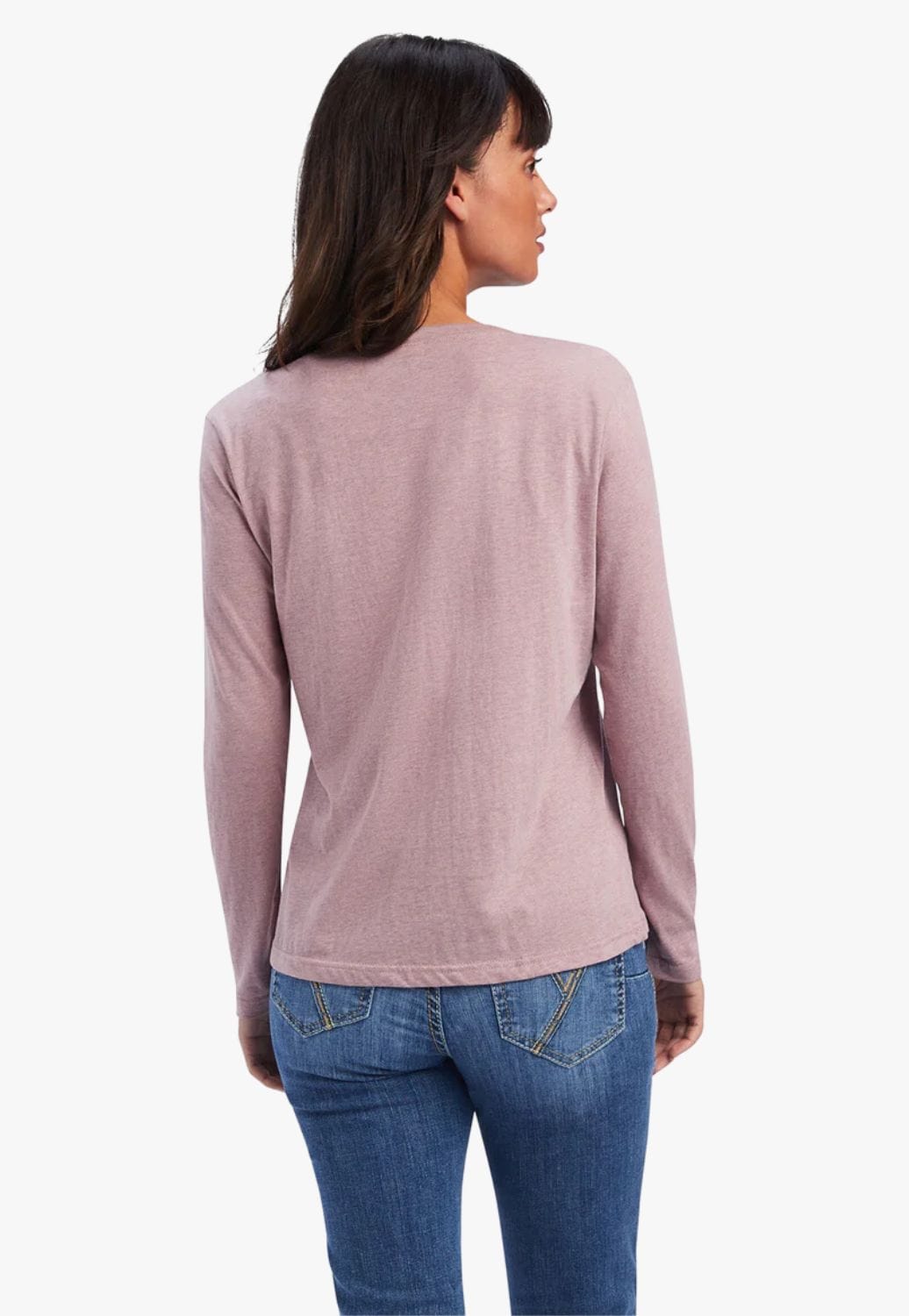 Ariat CLOTHING-Womens Long Sleeve Shirts Ariat Womens REAL Logo Relaxed Long Sleeve Shirt