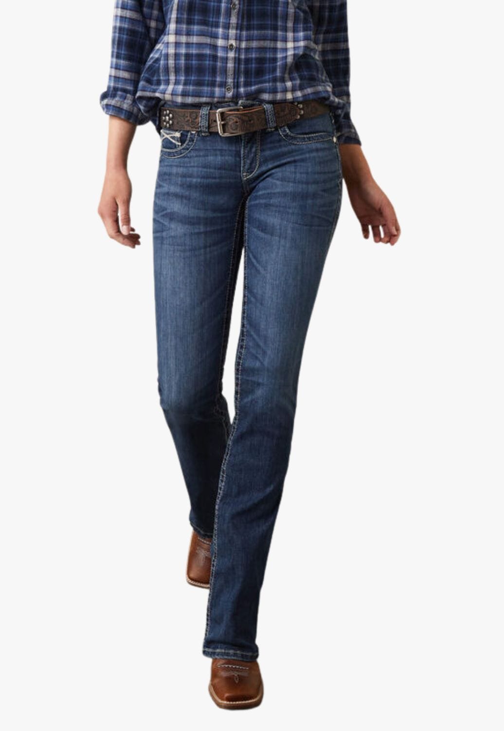 Ariat CLOTHING-Womens Jeans Ariat Womens REAL Miriam Mid Rise Boot Cut Jean
