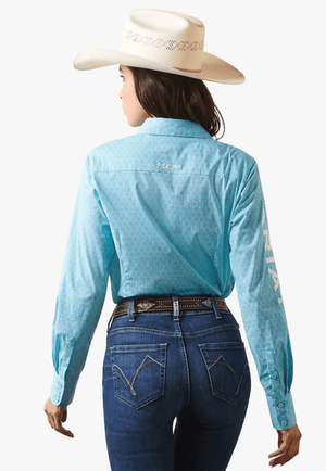 Ariat CLOTHING-Womens Long Sleeve Shirts Ariat Womens REAL Team Kirby Stretch Long Sleeve Shirt