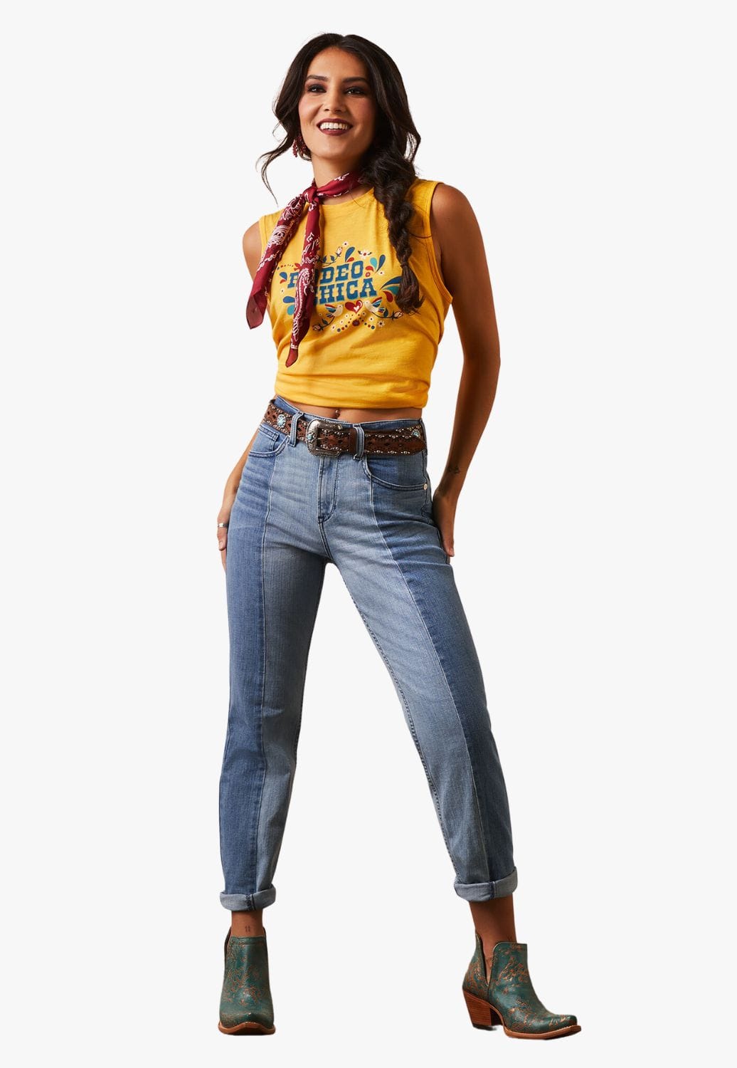 Ariat CLOTHING-Womens Singlets Tank Tops Ariat Womens Rodeo Chica Tank