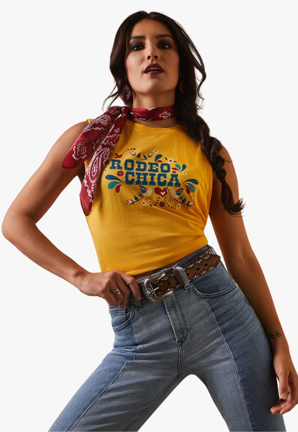 Ariat CLOTHING-Womens Singlets Tank Tops Ariat Womens Rodeo Chica Tank