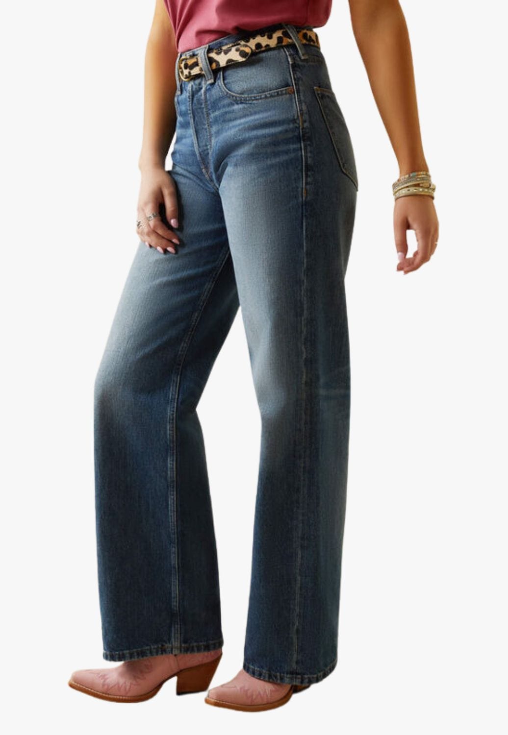 Ariat CLOTHING-Womens Jeans Ariat Womens Tomboy Ultra High Rise Wide Leg Trouser Jean
