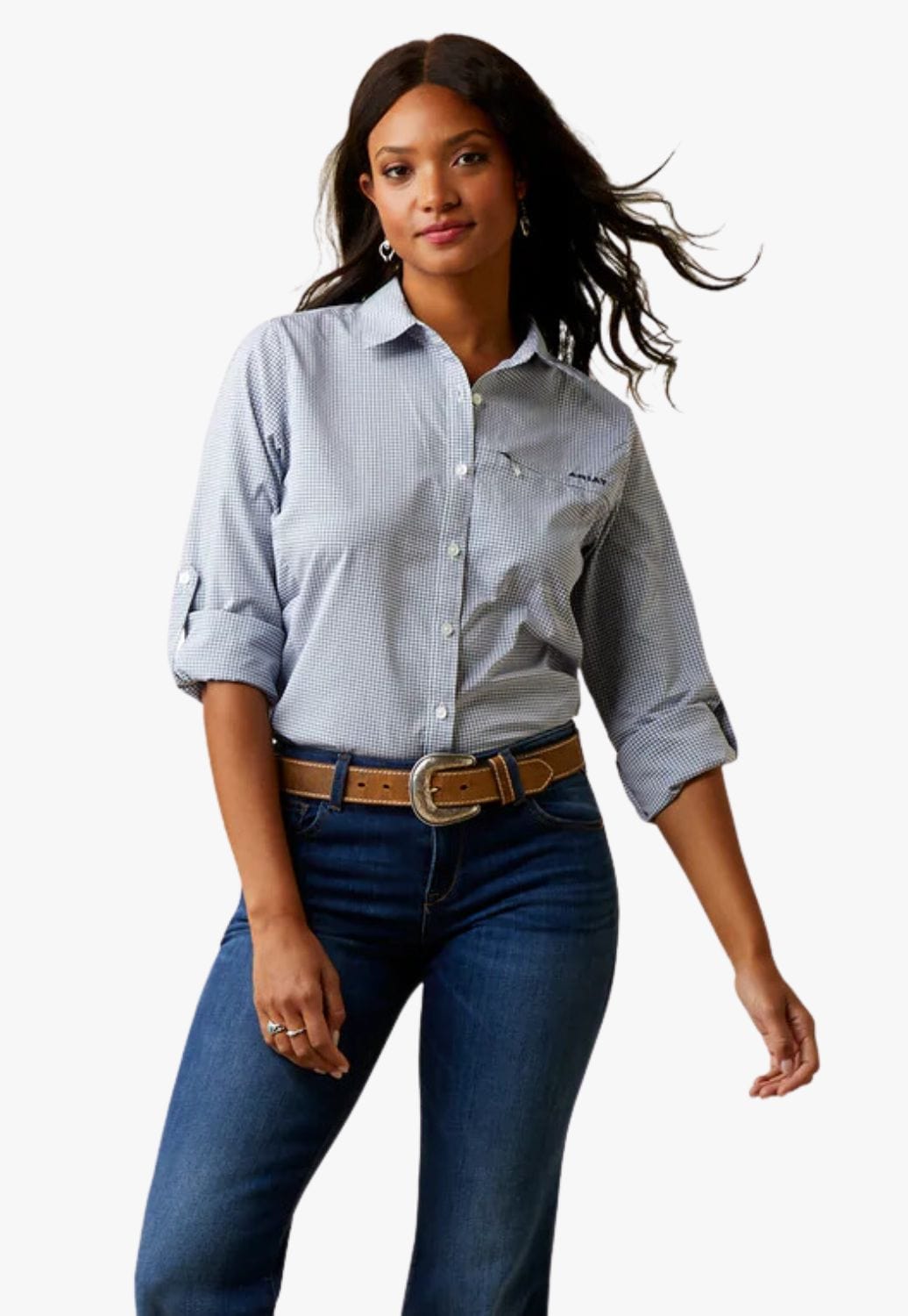 Ariat CLOTHING-Womens Long Sleeve Shirts Ariat Womens VentTek Long Sleeve Shirt