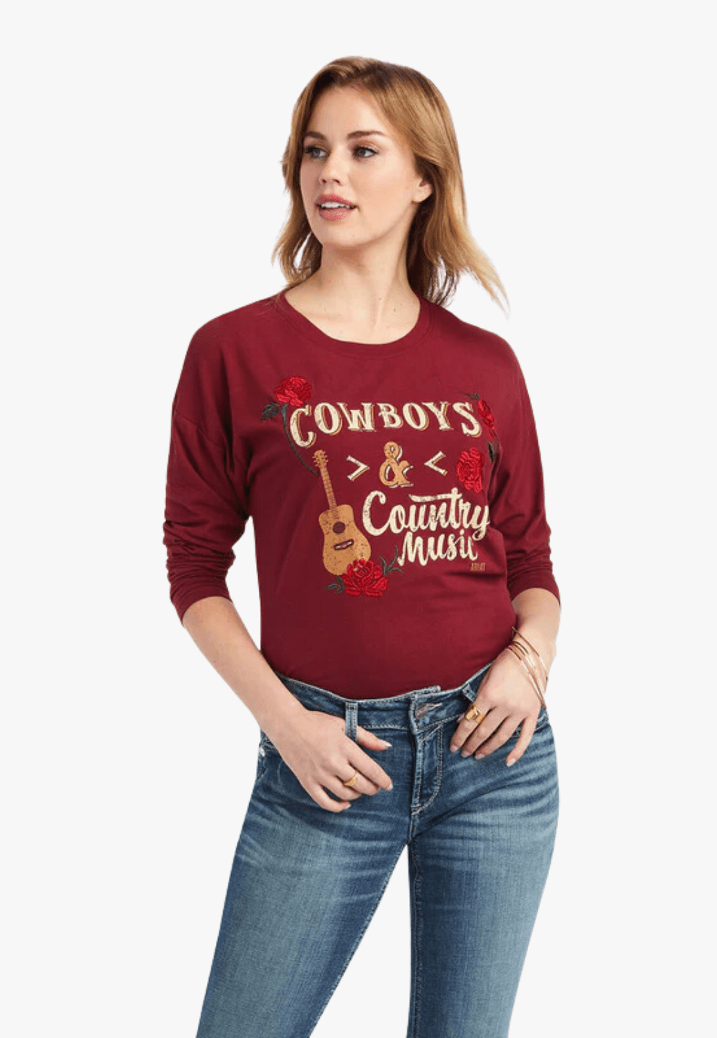 Ariat CLOTHING-Womens Long Sleeve Shirts Ariat Womens Wild Life Long Sleeve Shirt