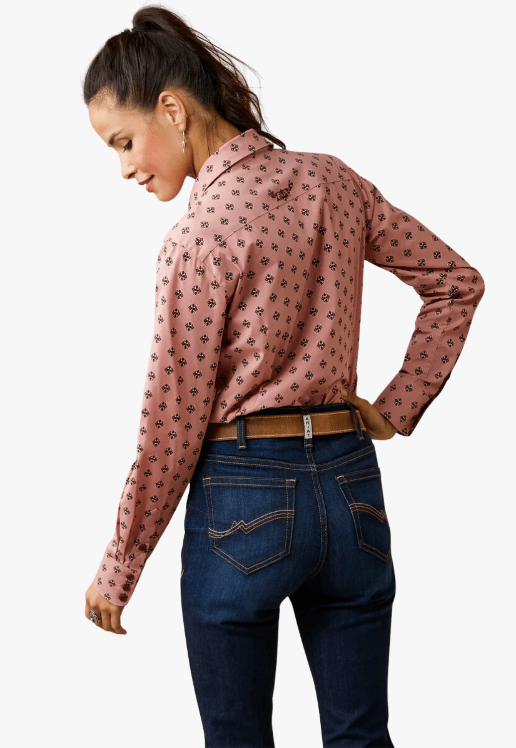 Ariat CLOTHING-Womens Long Sleeve Shirts Ariat Womens Wrinkle Resist Kirby Long Sleeve Shirt