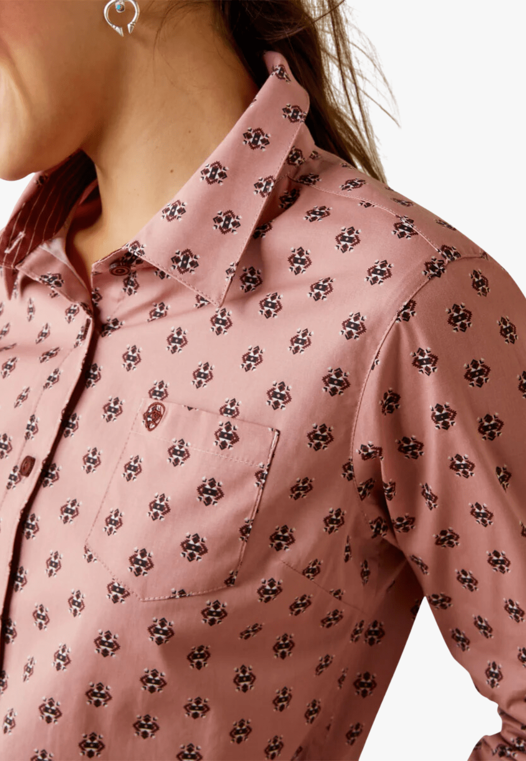 Ariat CLOTHING-Womens Long Sleeve Shirts Ariat Womens Wrinkle Resist Kirby Long Sleeve Shirt