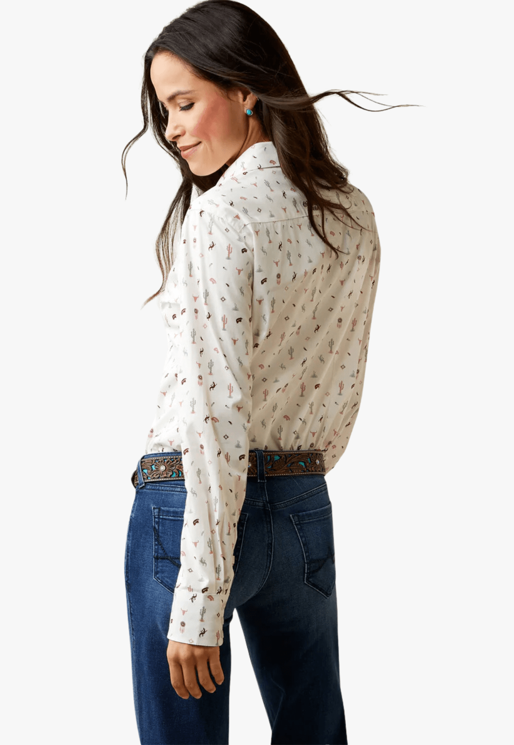 Ariat CLOTHING-Womens Long Sleeve Shirts Ariat Womens Wrinkle Resist Kirby Long Sleeve Shirt