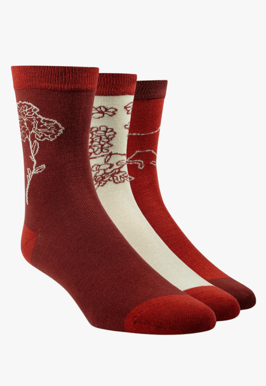 Ariat ACCESSORIES-Socks Burnt Brick Toile Ariat Womens Charm Crew Socks