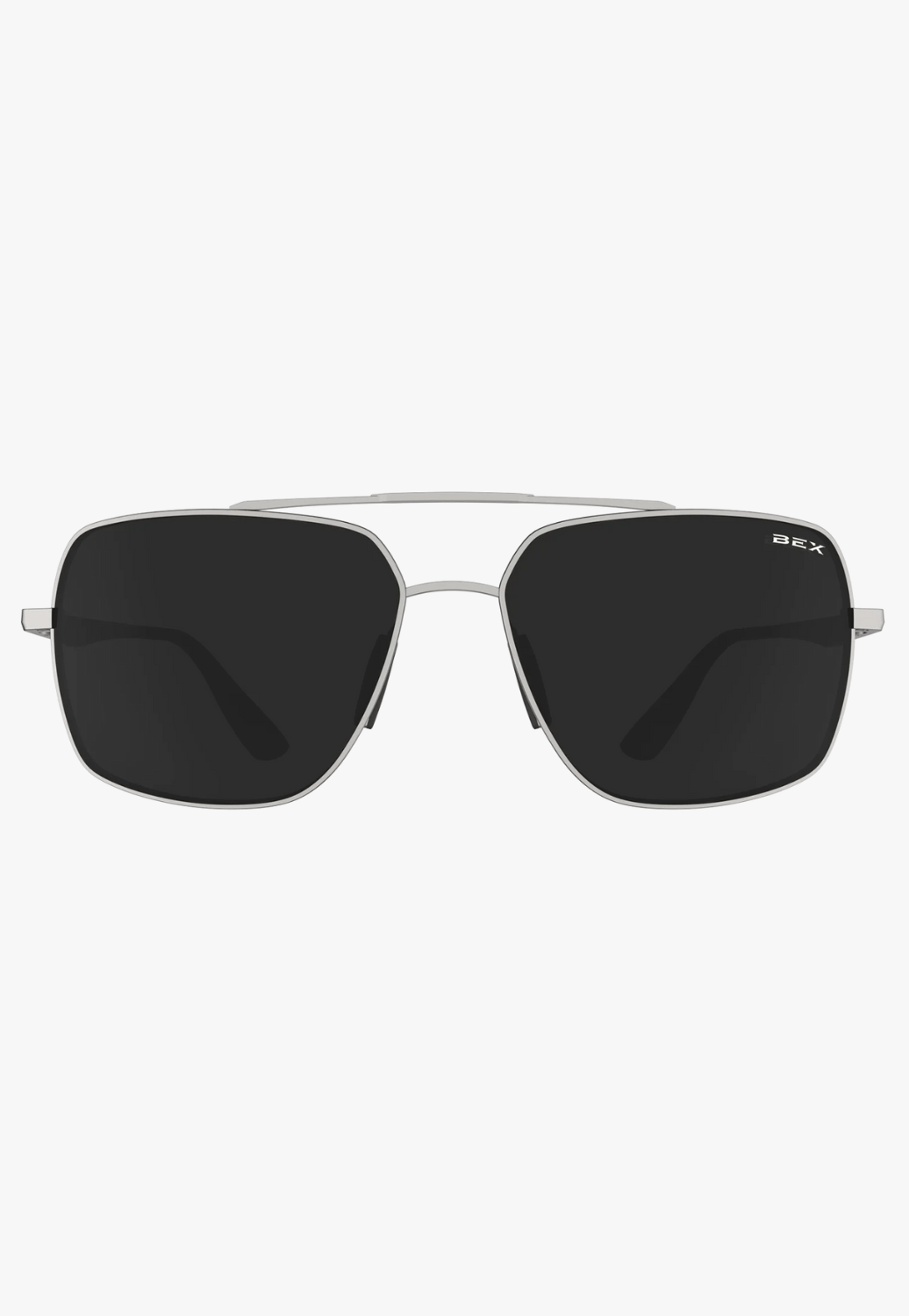 BEX ACCESSORIES-Sunglasses Matte Silver/Grey BEX Wing Sunglasses