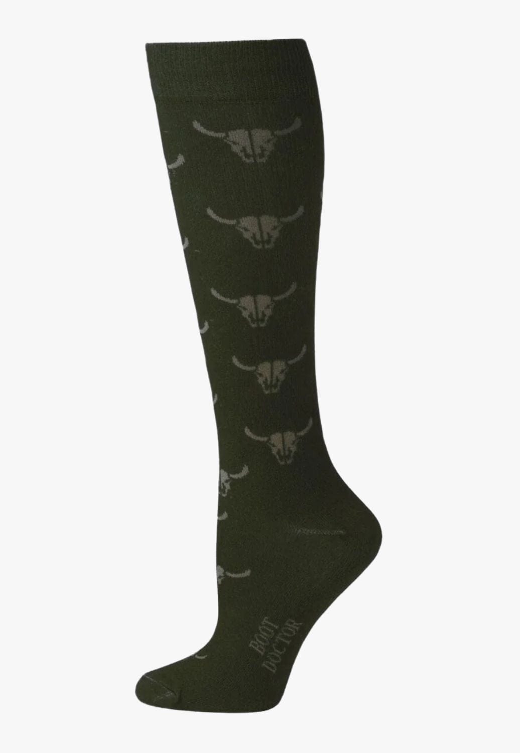 Boot Doctor ACCESSORIES-Socks OSFA / Brown Boot Doctor Womens Bull Skull Pattern Socks