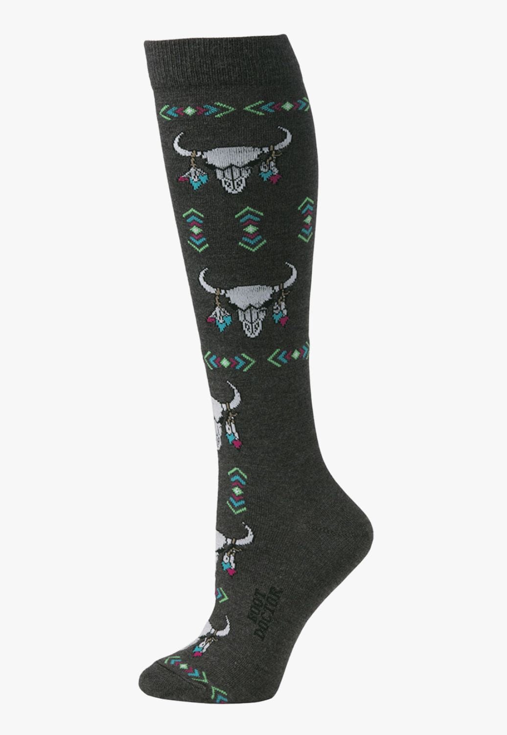 Boot Doctor ACCESSORIES-Socks OSFA / Grey Boot Doctor Womens Skull Pattern Socks