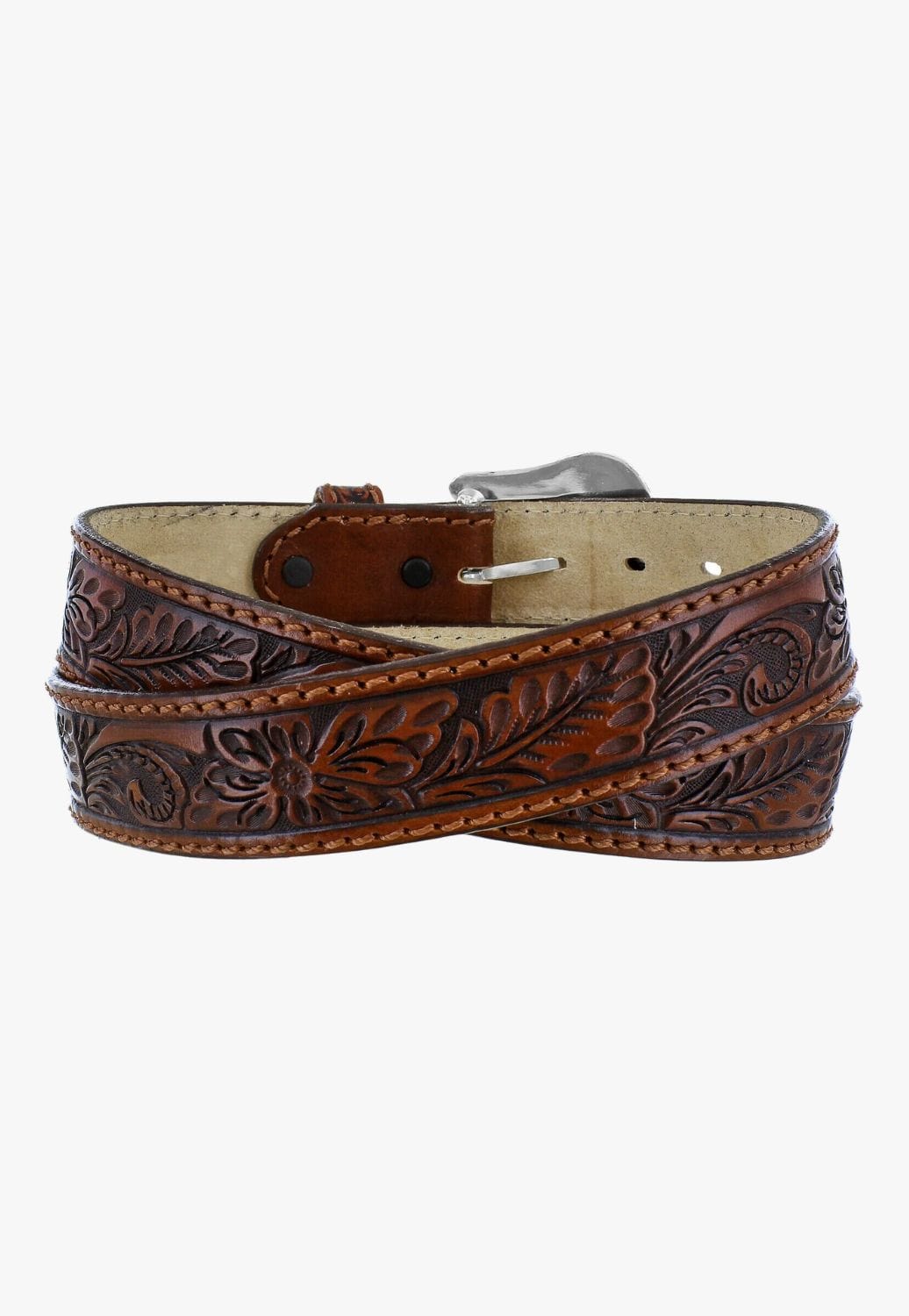 Brighton CLOTHING-Mens Belts & Braces Tony Lama Mens Floral Hand Tooled Belt