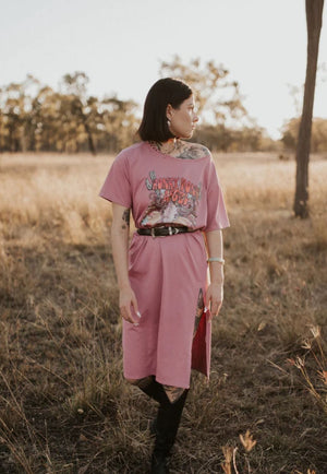 Buck Wild Country CLOTHING-Womens Dresses Buck Wild Country Honky Tonk Angel T-Shirt Dress