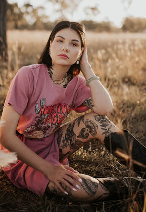 Buck Wild Country CLOTHING-Womens Dresses Buck Wild Country Honky Tonk Angel T-Shirt Dress