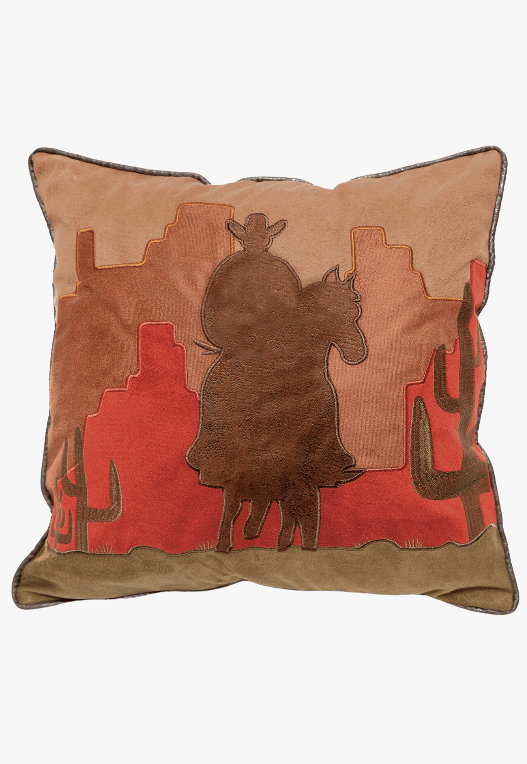 Carstens Homewares - General Brown/Red Carstens Cowboy Throw Pillow