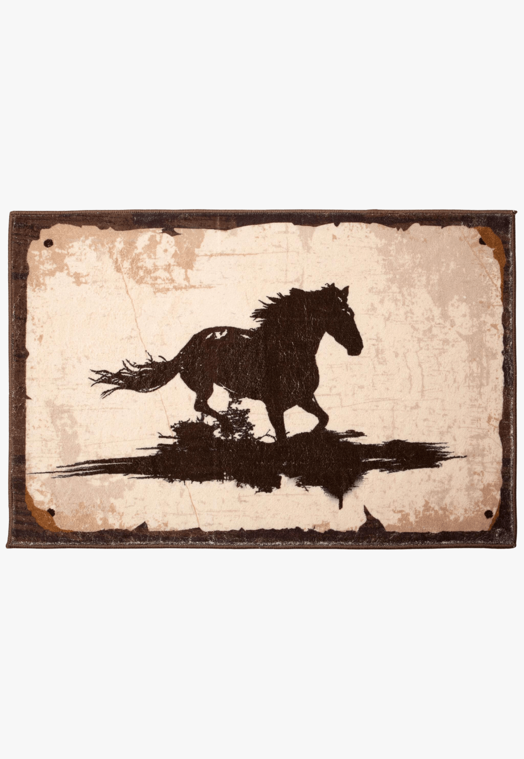 Carstens Homewares - General Cream/Brown Carstens Running Horse Accent Rug