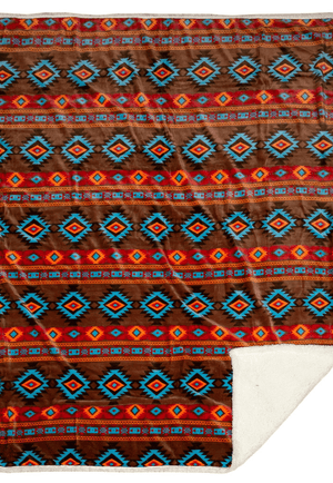 Carstens Homewares - General Multi Wrangler Southwest Horizon Sherpa Throw