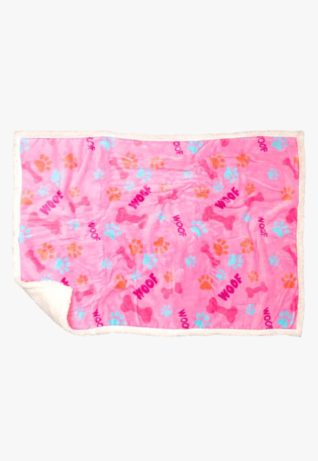 Carstens ACCESSORIES-General Pink Carstens Large Woof Dog Blanket