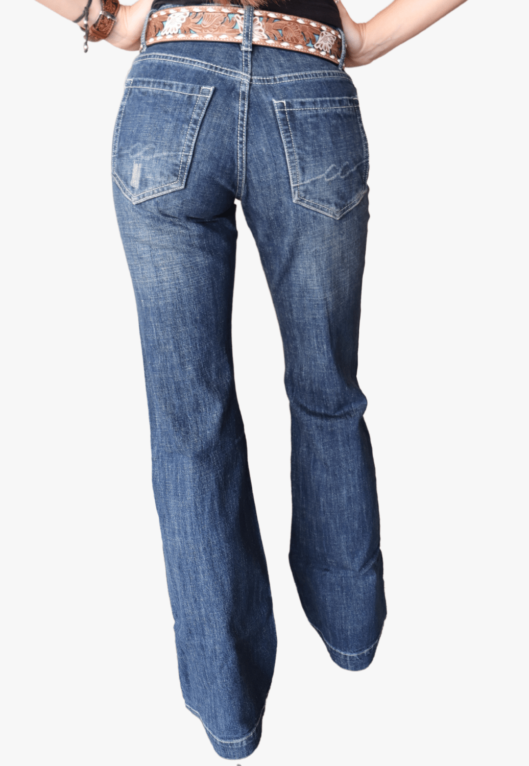 CC Western CLOTHING-Womens Jeans CC Western Womens Wide Leg Trouser Jean