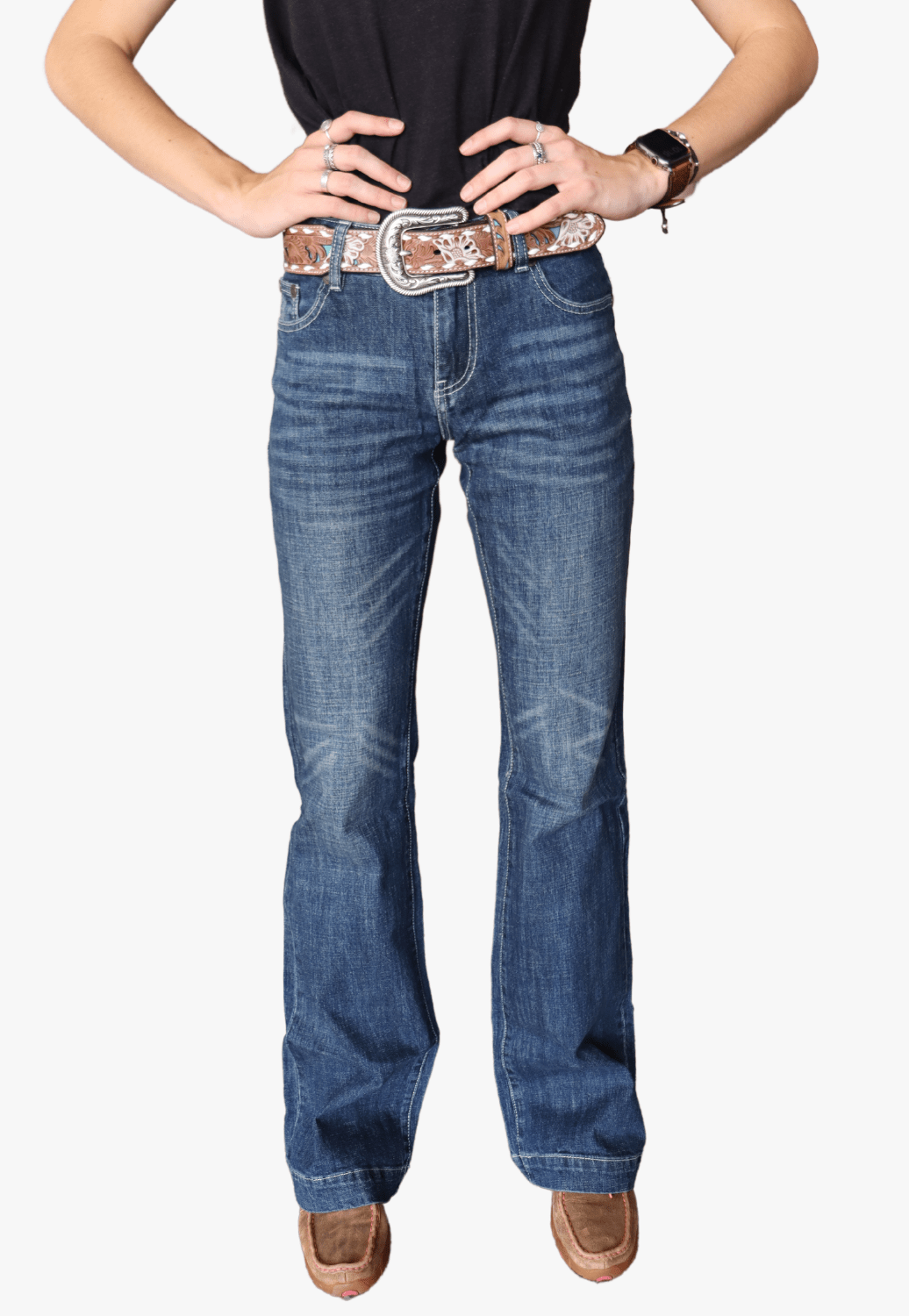 CC Western CLOTHING-Womens Jeans CC Western Womens Wide Leg Trouser Jean